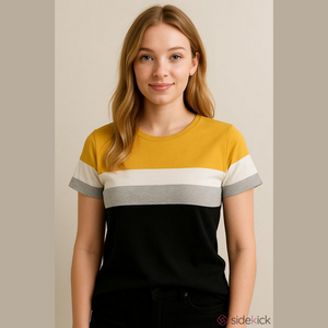 MM Couture Ringer Colorblock Baby Tee Small Y2K Grunge